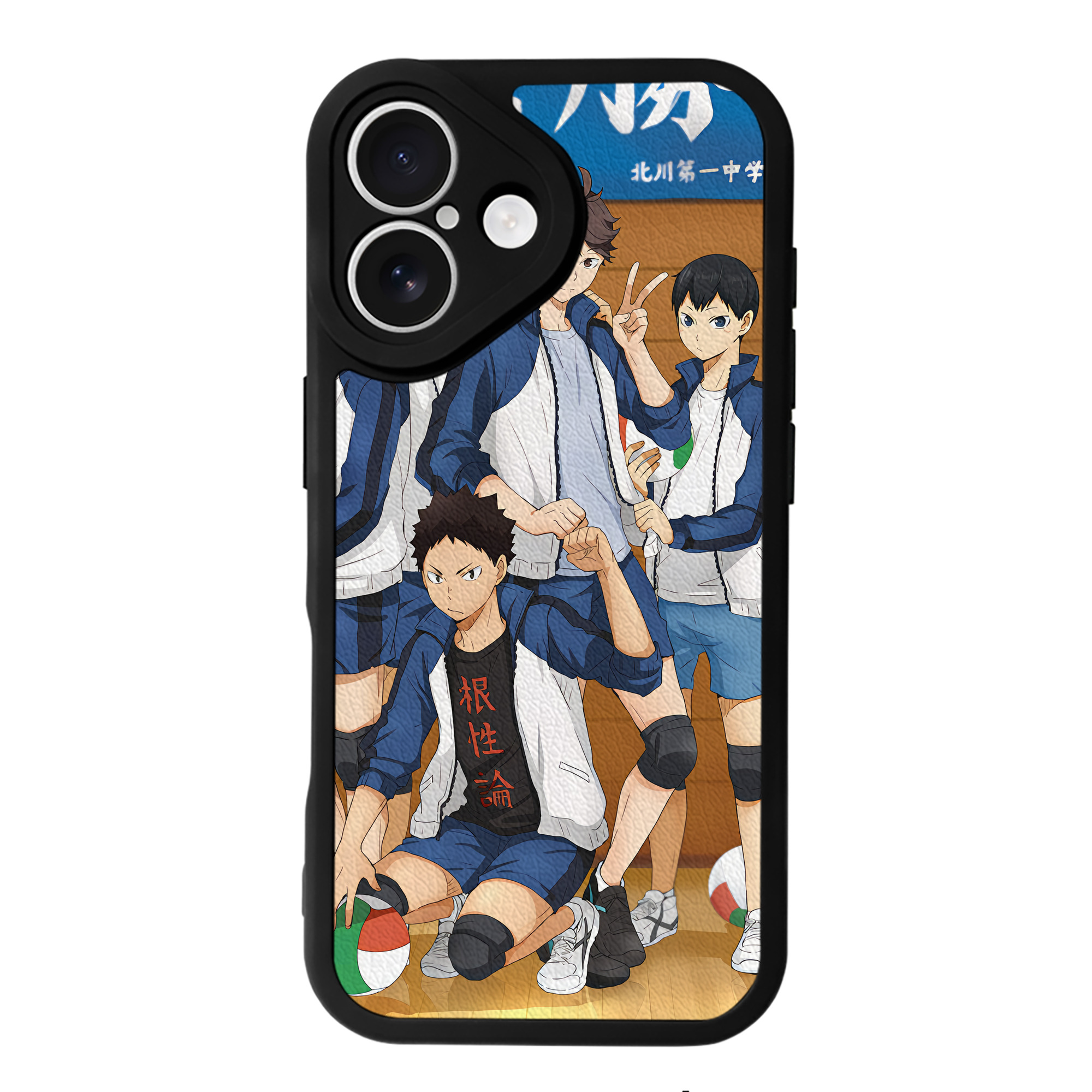 （画像用） ハイキュー!! Haikyu!! 【iPhone 16シリーズ対応】シリコンスマホケース（レザー調） 材質：シリコン